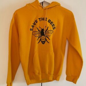 save the bees yellow sweatshirt